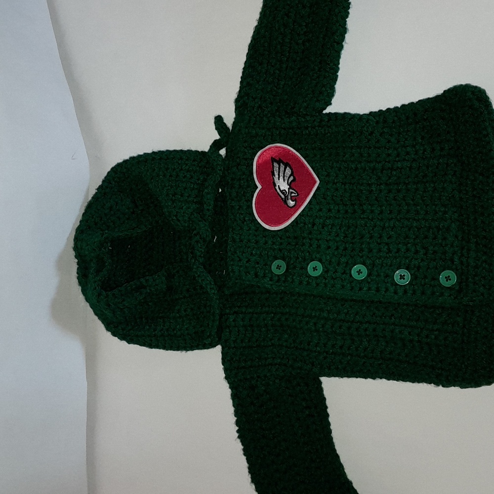 Homemade rich green eagles baby hoodie